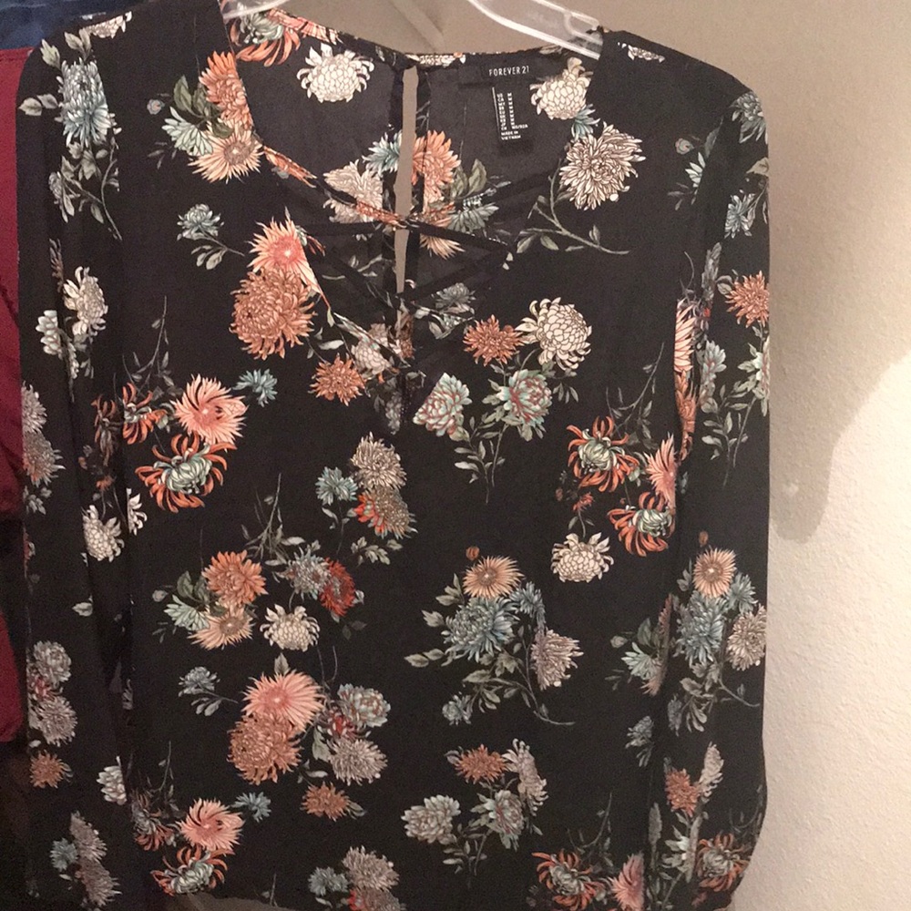 Floral sheer shirt
